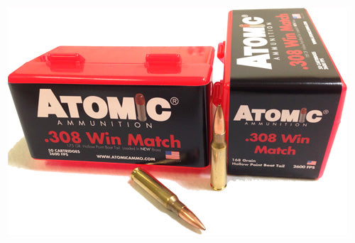 Atomic Match .308 Win / 7.62x51mm 168 gr BTHP ammo