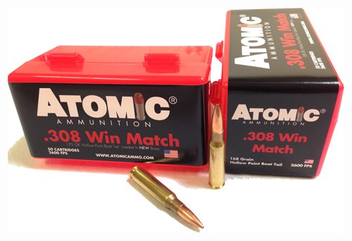Atomic Match .308 Win / 7.62x51mm 168 gr BTHP ammo