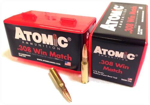 Atomic Match .308 Win / 7.62x51mm 175 gr JHP ammo