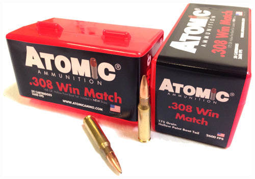 Atomic Match .308 Win / 7.62x51mm 175 gr JHP ammo