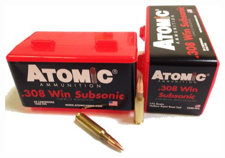 Atomic SubSonic .308 Win / 7.62x51mm 175 gr BTHP ammo