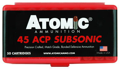 Atomic Subsonic .45 ACP/Auto 250 gr BHP ammo