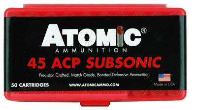 Atomic Subsonic .45 ACP/Auto 250 gr BHP ammo