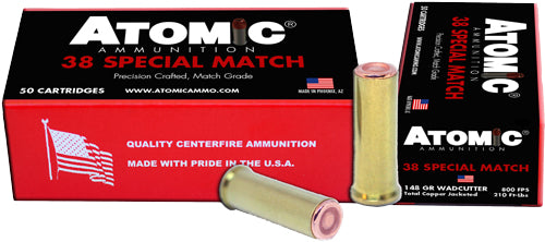 Atomic 30449 Match Precision Craft Hollow Base Wadcutter  148 Grain .38 Special
