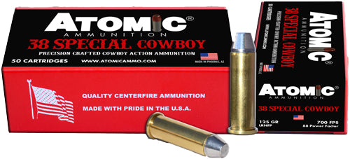 Atomic A00451 Cowboy Action Precision Craft Lead Round Nose Flat Point  125 Grain .38 Special