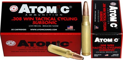 Atomic Subsonic .308 Win / 7.62x51mm 260 gr JSP ammo