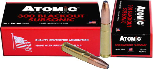 Atomic Subsonic .300 AAC Blackout 260 gr JSP ammo
