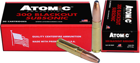 Atomic Subsonic .300 AAC Blackout 260 gr JSP ammo