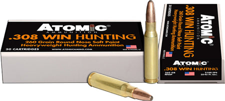 Atomic Hunting .308 Win / 7.62x51mm 260 gr JSP ammo