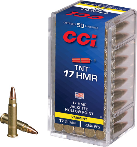CCI 53 TNT Jacketed Hollow Point JHP 17 Grain .17 HMR