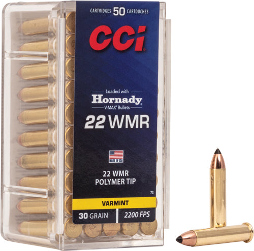 CCI Hornady V-Max .22 Magnum / WMR 30 gr PolyTip ammo