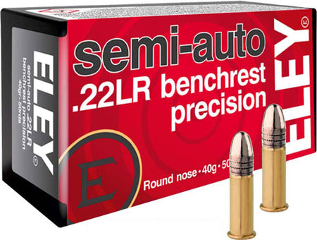 Eley 1180 Semi-auto Benchrest Round Nose RN 40 Grain .22 Long Rifle