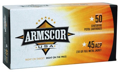 Armscor 45 ACP 230gr FMJ Pistol Ammo