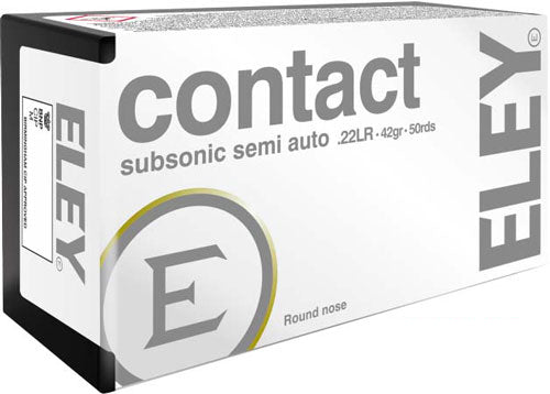 Eley Contact Subsonic .22 Long Rifle 42 gr Solid ammo