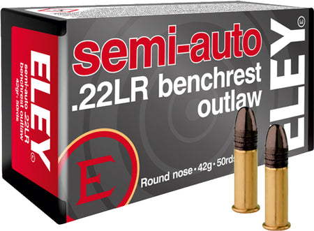 Eley 2320 Semi-auto benchrest outlaw Round Nose RN 42 Grain .22 Long Rifle