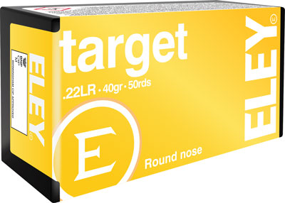 Eley 3190 Target Round Nose RN 40 Grain .22 Long Rifle