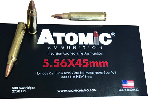 Atomic 858767004898  Full Metal Jacket FMJ 62 Grain 5.56x45mm NATO