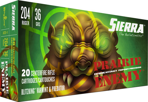Sierra Prairie Enemy .204 Ruger 36 gr PolyTip ammo