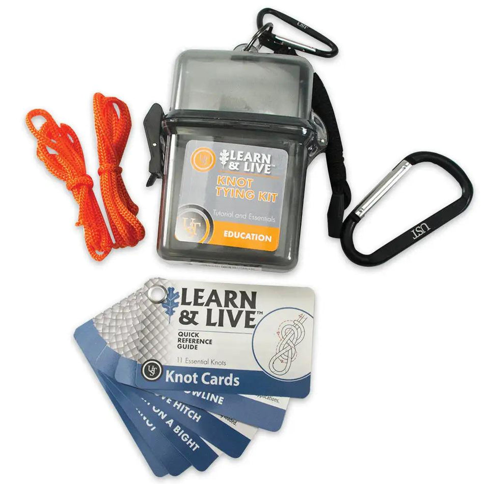 Ultimate Survival Learn & Live Knot Tying Kit with Watertight Case