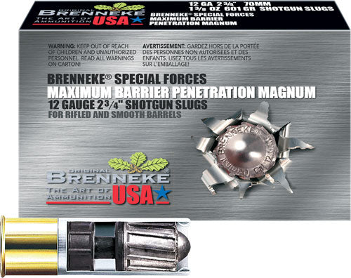 Brenneke Special Forces Maximum Barrier Penetration Magnum 12 Gauge 2.75 in / 2.75 in Slug 1-3/8 oz
