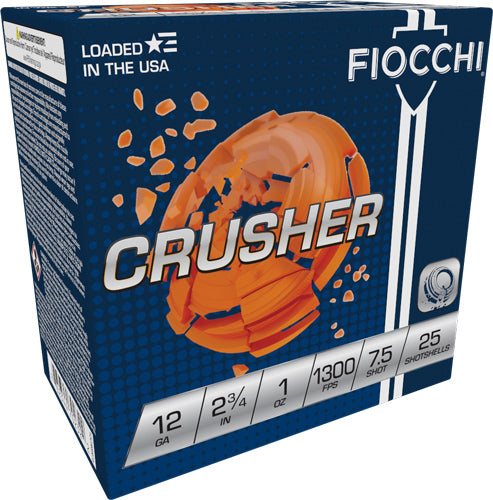 Fiocchi 12CRSR75   12 Gauge 2.75"  7.5 Shot 1300 FPS.