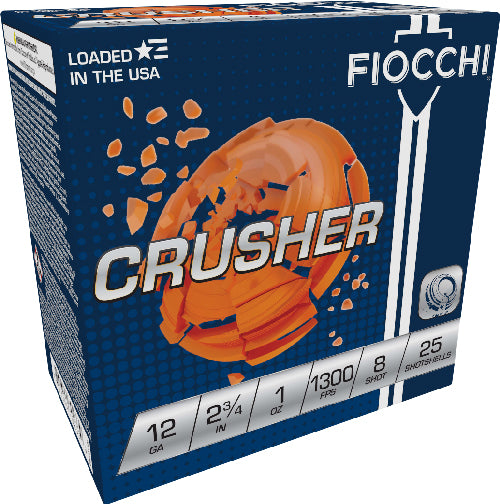 Fiocchi 12CRSR8   12 Gauge 2.75"  8 Shot 1300 FPS.