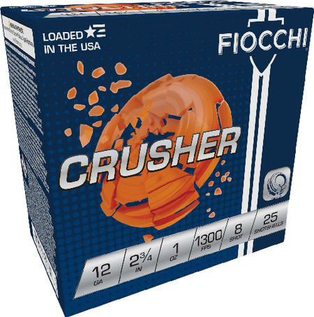 Fiocchi 12CRSR8   12 Gauge 2.75"  8 Shot 1300 FPS.