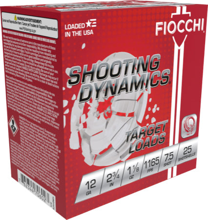 Fiocchi 12SD18L7   12 Gauge 2.75" 1-1/8oz 7.5 Shot 1250 FPS.