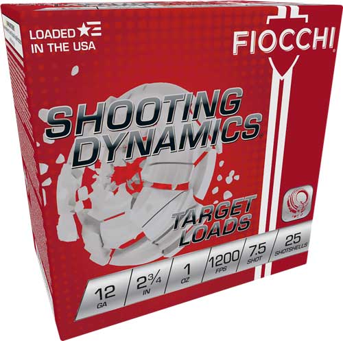 Fiocchi 12SD1H75   12 Gauge 2.75"  7.5 Shot 1200 FPS.