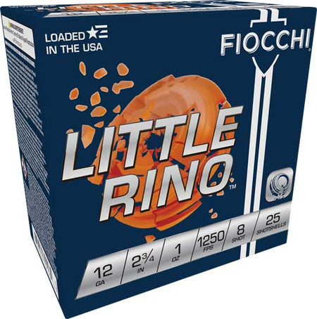 Fiocchi Exacta Target Little Rino Target Handicap Load 12 Gauge 2.75 in / 2.75 in #8 1 oz