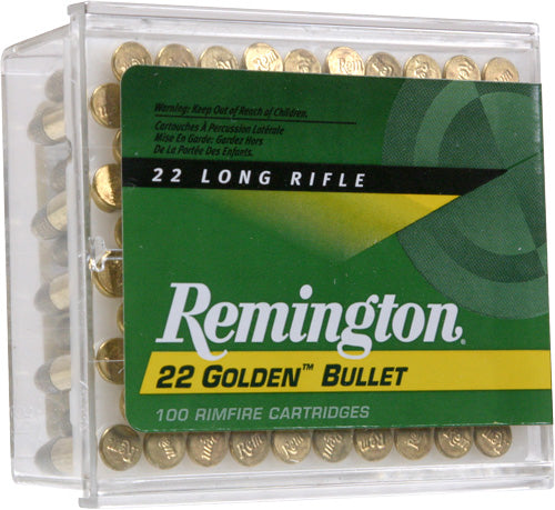 Remington 21276 High Velocity Golden Bullet Plated Lead Round Nose  40 Grain .22 Long Rifle