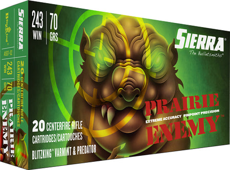 Sierra A150702 Prairie Enemy Sierra BlitzKing  70 Grain .243 Winchester