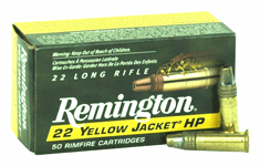 Remington Yellow Jacket High Velocity .22 Long Rifle 33 gr JHP ammo