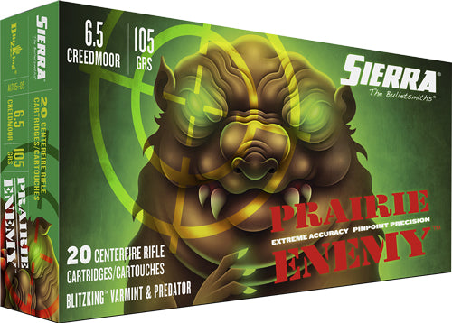 Sierra A178505 Prairie Enemy BlitzKing Polymer Tip  105 Grain 6.5mm Creedmoor