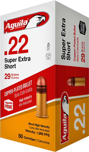 Aguila 1B220110 Short Calibre High Velocity Soft Point  29 Grain .22 Short