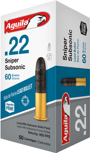 Aguila Sniper Subsonic .22 Long Rifle 60 gr Solid ammo