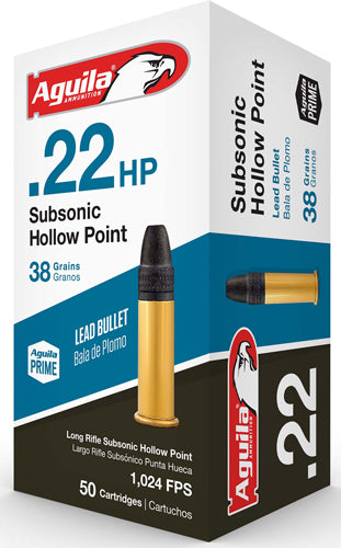 Aguila Subsonic .22 Long Rifle 38 gr LSHP ammo