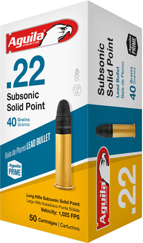 Aguila Subsonic .22 Long Rifle 40 gr Solid ammo