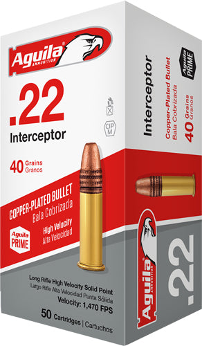 Aguila Interceptor .22 Long Rifle 40 gr JHP ammo