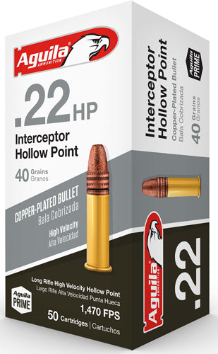 Aguila Interceptor .22 Long Rifle 40 gr JHP ammo