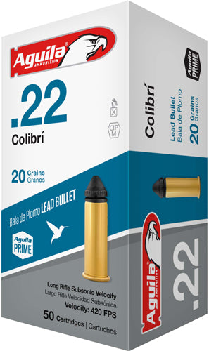 Aguila Colibri .22 Long Rifle 20 gr Solid ammo