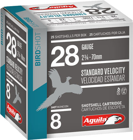 Aguila 1CHB2838 Birdshot Standard Velocity 28 Gauge 2.75" 1oz 8 Shot 1200 fps