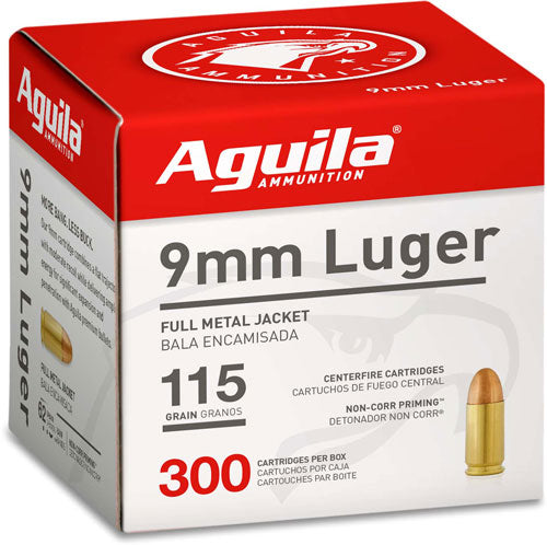 Aguila 1E097700 Target & Range Full Metal Jacket FMJ 115 Grain 9mm Luger/Parabellum