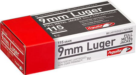 Aguila 9mm Luger Full Metal Jacket(FMJ) 115 Grain