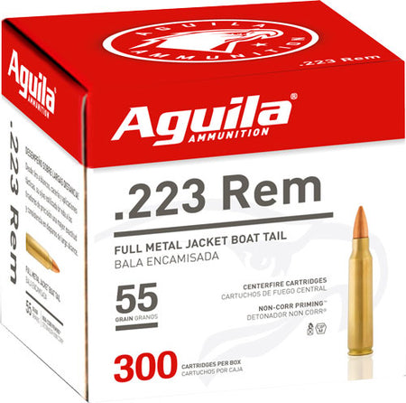 Aguila 1E223108 Target & Range Full Metal Jacket FMJ 55 Grain .223 Remington