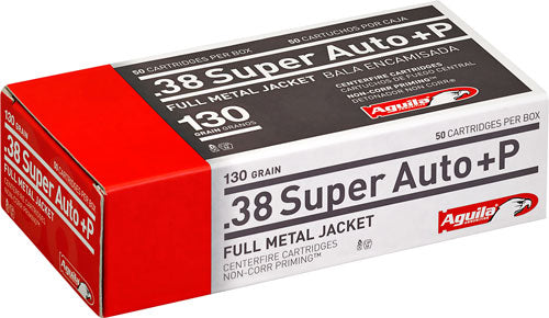 Aguila 1E382112 Target & Range Full Metal Jacket FMJ 130 Grain .38 Super