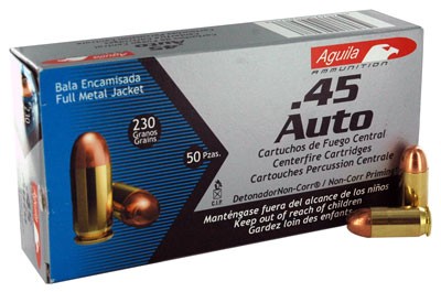 Aguila 1E452110 Target & Range Full Metal Jacket FMJ 230 Grain .45 ACP/Auto
