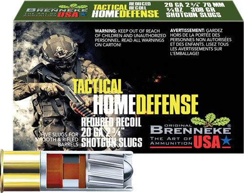 Brenneke Tactical Home Defense 20 Gauge 2.75 in / 2.75 in Slug 3/4 oz