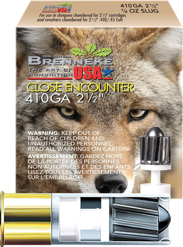 Brenneke Close Encounter Home Defense Sabot Slug .410 Bore 2.5 in / 2.5 in Slug 1/4 oz