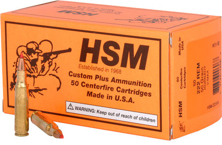 HSM 2228N20 V-Max Jacketed Hollow Point JHP 50 Grain .222 Remington